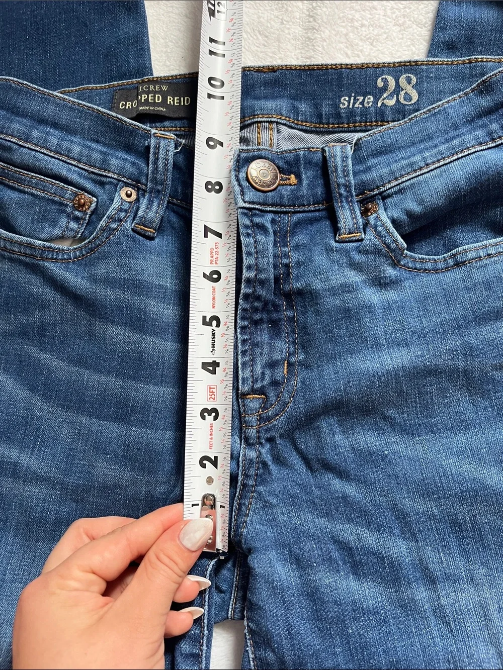 J. Crew Mid-Blue Cropped Ankle Jeans